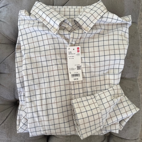 Flannel checked l/s shirt size L - Picture 1 of 2
